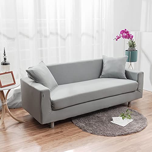Housse canapé 2 places extensible gris contre les taches et griffures - 3