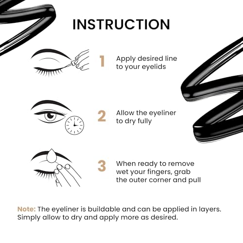 Eyeliner líquido con fórmula peel off, acabado satinado miniatura 4