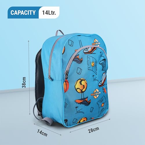 Image of Nivia Multi-Coloured Backpack, 14 LTR Backpack, Fitness & Sports Bag, Carry Gym Accessories, Unisex Gym Bag