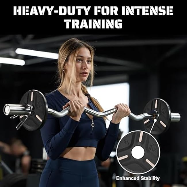 Cast Iron Plate Weights by Tribe WOD- Gym Weights for Men and Women, Cast Iron Plate Weights 1 of 2, Rubber and Steel Weights for Lifting (1 Plate)