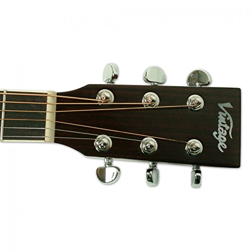 Vintage ® V300 Guitare Acoustique Série naturel - Les Beatles, Paul McCartney, John Lennon, RIngo Starr, George Harrison Vintage ® V300 Guitare Acoustique Série naturel – Image 8