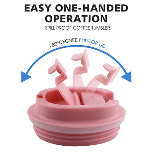 Deitybless Travel Coffee Mug,17Oz Double Wall Vacuum Stainless Steel Coffee Cup,Bpa Free,Tumbler With Spill Proof Lid For Cup For Hot And Cold Drinks(Pink) #TOP2