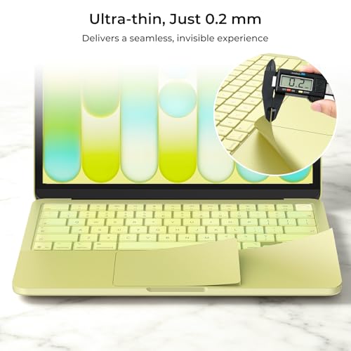 Image of EooCoo Premium Keyboard Cover Skin Protector, Laptop Accessories Compatible with MacBook Neo 13 inch 2026 with A18 Pro Chip A3404, Mac Neo Skin Sticker Scratch-Resistant & TPU Keyboard Cover, Citrus