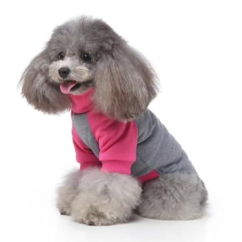 犬服 猫服 夏用 薄手 ドッグウェア 犬 服 かわいい トイプードル ハイネック ネコ服 小型犬用 おしゃれ かわいい ペット服 通気性 軽量 快適 お散歩 フォトジェニック (ローズレッド,S)