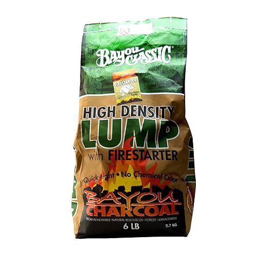 Bayou Classic 500-406 6 lbs. Lump Charcoal with Firestarter