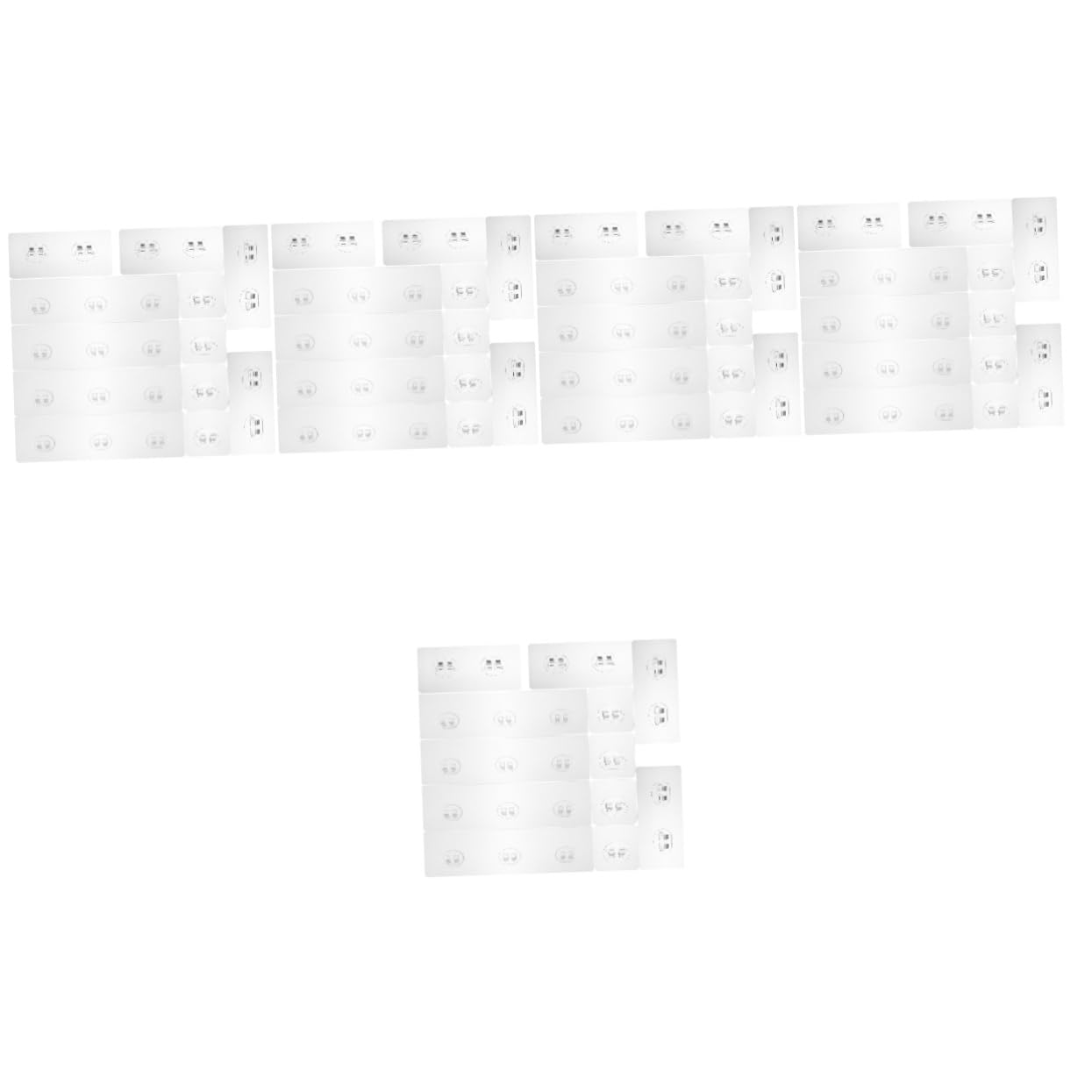 Mipcase 5 Set Ganci Adesivi Trasparenti Per Parete Resistenti Foratura Per Bagno Cucina Camera Da Letto Supporto Fissaggio Forte Su Superfici Lisce Come Marmo 12 Pezzi*5