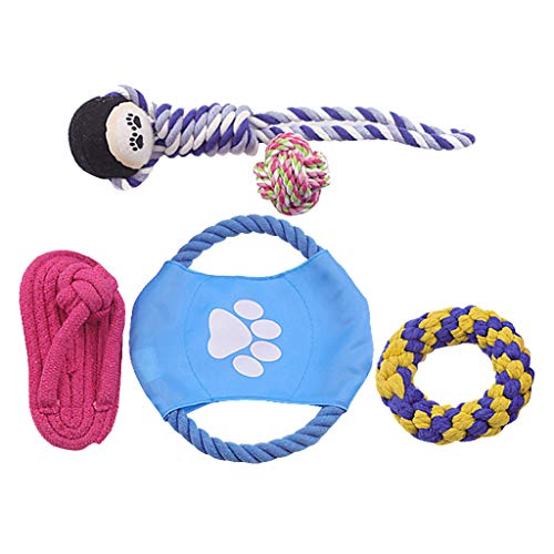 Homozy 1 conjunto de brinquedos variados de algodão para cães para tédio mordida de animais de estim