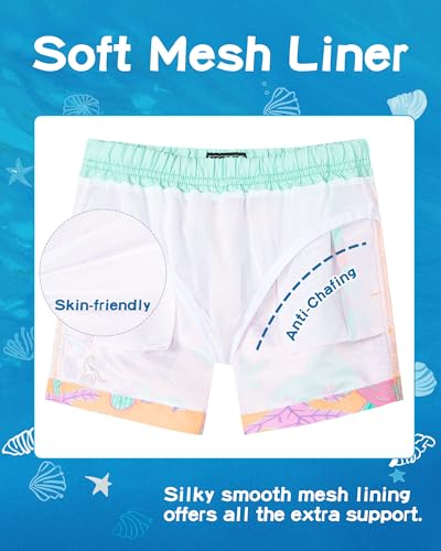 Image of SURF CUZ Boys Swim Trunks Toddler Swim Shorts UPF 50+ Bathing Suit for Boy Swimsuit Quick Dry Mesh Beach Boardshorts Swimwear