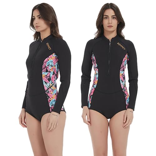 Combinaison de plongée courte contre le froid et les UV en néoprène rose