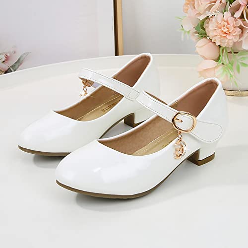Girls High Heel Mary Jane Sandals Dress Wedding Closed Toe Ankle Shoes with Strap Fancy Trendy Non Slip Sandals2