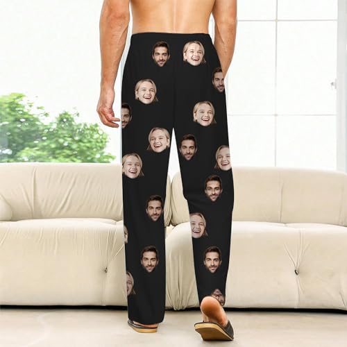 AIFLM Personalized Pajamas Pants For Men Custom Pajama Pants Pajama Bottoms Sleepwear Funny Pj Pants With Photo Face Text3