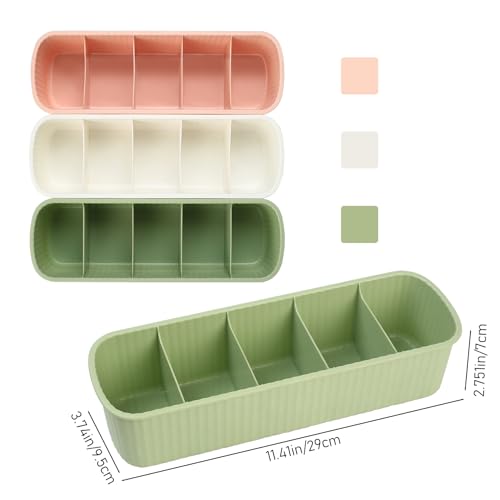 Fulushouxi Aufbewahrungsboxen für Socken und Unterwäsche, 3 Stück Ordnungssystem Kleiderschrank Schubladen, Organizer Schublade Divider für BHS, Socken, Unterhosen, Home