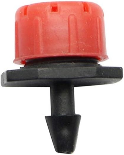 Gardening Watering System Tools Adjustable Dripper Red Micro Drip Irrigation Watering Anti-clogging Emitter Garden Supplies For 1/4 Inch Hose 50 Pcs (Color : Red)