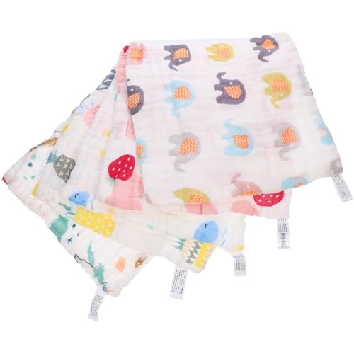 Milisten 5piezas Toalla de Algodón Absorbente para Bebés de Algodón Suave Toallas de Lactancia para Recién Nacidos para Bebés