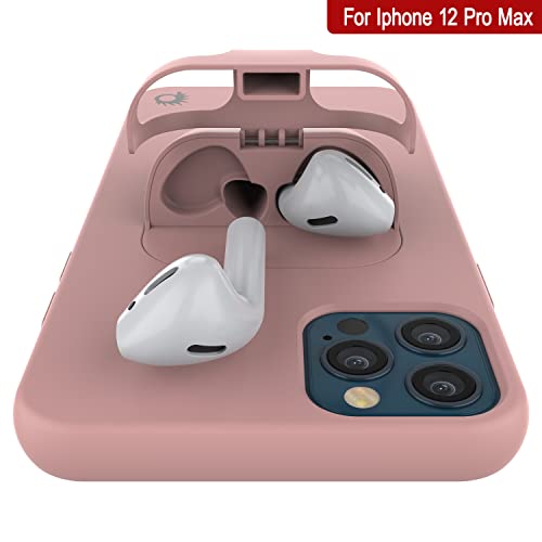 Punkcase for iPhone 12 Pro Max Airpods Case Holder (CenterPods Series), Pink - Image 2