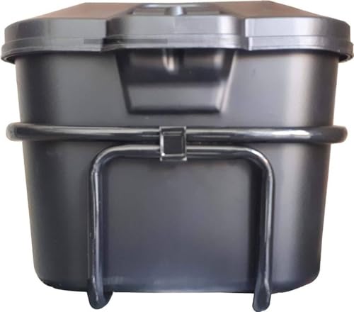 Image of SKYA STAR U-Frame Universal Bike Stylish Side Luggage Holder with Lock | Motorcycle Side Box /Diggy /Luggage Box | Weatherproof & Secure Fitment [Matte Black]