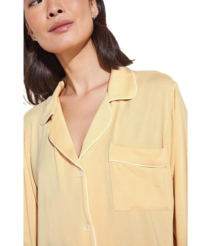 Image of Eberjey Gisele Classic Women's Pajama Set | Long Sleeve Shirt + Long Pants