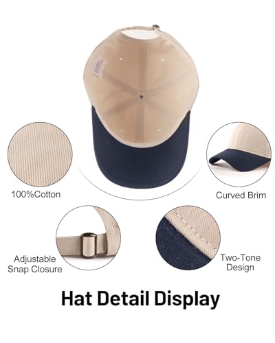 Image of XXL Baseball Cap For Big Heads, Soft Crown Washed Dad Hat, Oversized Denim Cap For Men Women Golf, Travel, Daily Wear