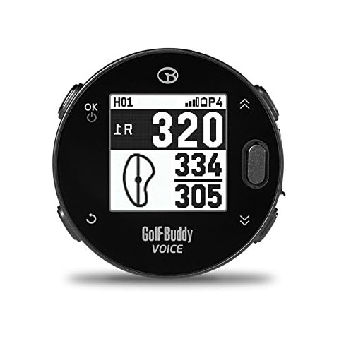 GolfBuddy Voicex Easy-to-Use Smart Talking Golf GPS, Black, Small Cover