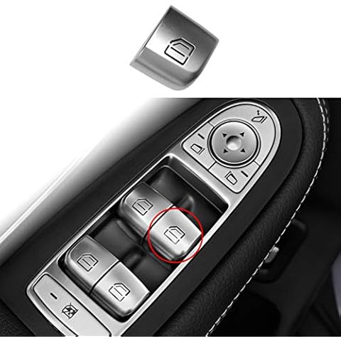 Moonlinks Window Switch Button Covers for Mercedes Benz C E GLC Class, Front Right Window Switch Repair Button Caps（1 Pcs,Fits Mercedes Benz W205 C Class 2015-2021 W253 GLC Class 2016-2022） Cover