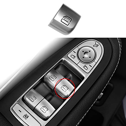 Moonlinks Window Switch Button Covers for Mercedes Benz C E GLC Class, Front Right Window Switch Repair Button Caps（1 Pcs,Fits Mercedes Benz W205 C Class 2015-2021 W253 GLC Class 2016-2022）