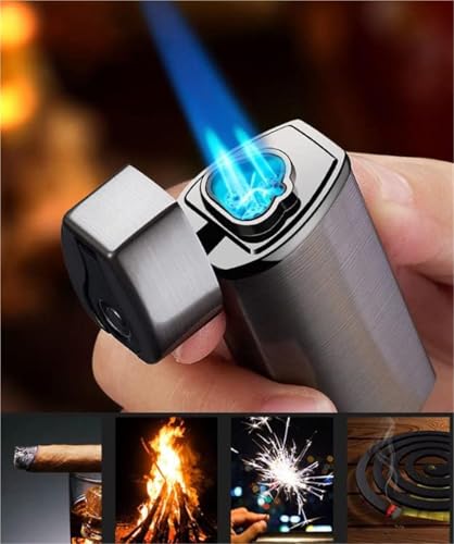 Encendedor antorcha triple jet, metálico naranja miniatura 2