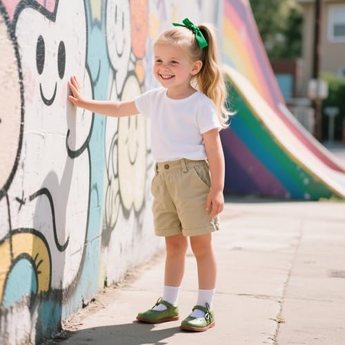 Image of Flaryzone Toddler Little Girl Mary Jane School Uniform Oxfords Flat Dress Shoes