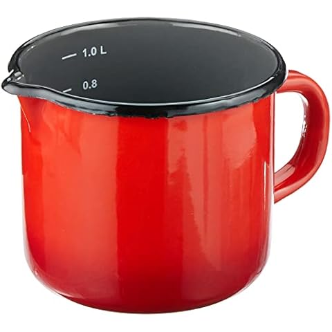 Krüger Pot à Lait Émail Rouge Cover