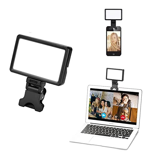 King Ma Video Conferencing Lighting, LED Video Clip Light Portable Photography Lighting Streaming Filming Light Selfie Light for YouTube, Zoom Meetings, TikTok Live Streaming, Makeup