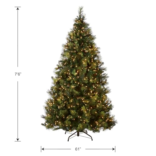 National Tree Company CAP3-306-75 Carolina Pine 7.5 Foot Artificial Holiday Prelit Christmas Tree W/750 Clear Lights thumb #5