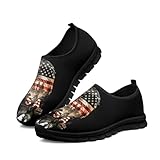 Twousenru American Flag Eagle Print Slip On Shoes for Men Comfort Casual Loafers Slip - Resistant Working Shoes Lightweight Stable Hand Free Sneakers Walking