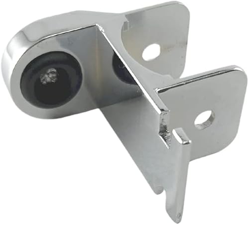 Miniatura 4 de Harris Hardware 5580-B - Puerta de entrada Strike & Keeper fundido Zamac acabado cromado para pilastra de borde redondeado y pestillo deslizante de