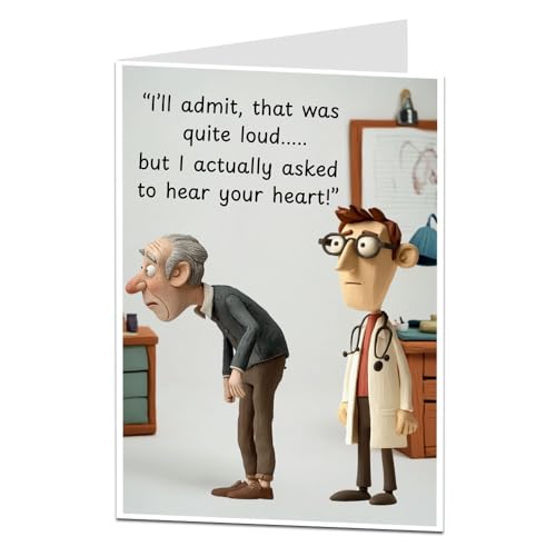 LimaLima Funny Birthday Card For Men Male Adult Doctor Joke Dad Brother Best Friend