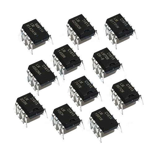 WHWRCADV 5 PCS DIP-8 LM567CN LM567 LM1881N LM833N LM833 LM709CN LM709 LM1458N LM741CN LM741 LM10CLN LM10CN LM1458 LM4562NA LM4562 LM1881 Transistor(LM6142AIN)