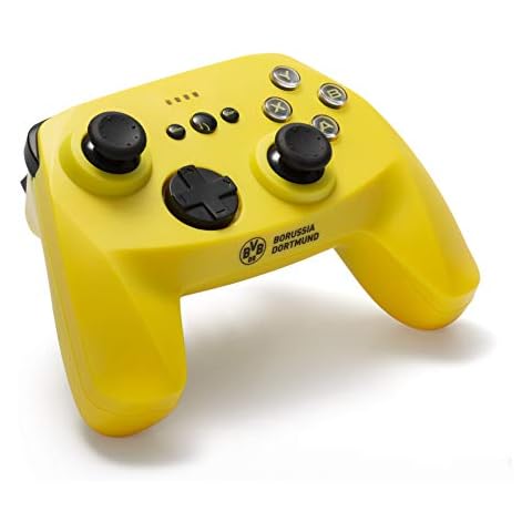 snakebyte BVB Wireless Pro Controller (PC) - Officially licensed Borussia Dortmund Bluetooth gamepad for computers, Mac / analog joysticks / compatible with Directinput and Xinput / 2.4Ghz wireless Cover