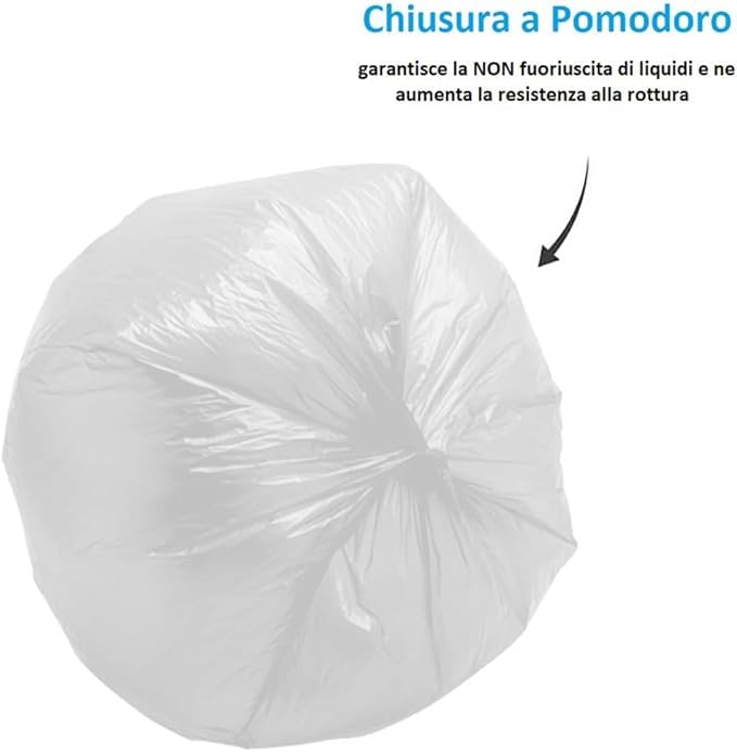 350 Sacchi spazzatura colore TRASPARENTE, misura 70x110 cm, Capacità 110 Litri, Sacchetti per Raccolta differenziata, 35 Rotoli da 10 Pezzi (Trasparente)