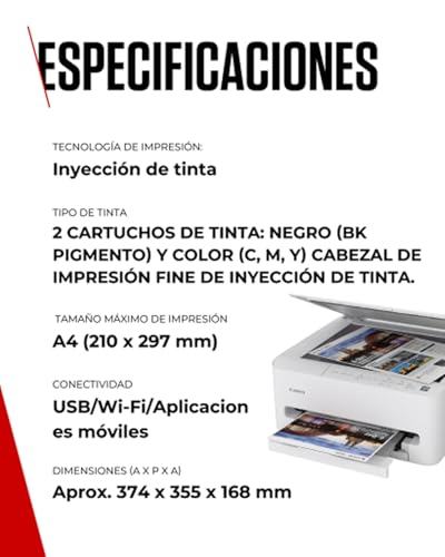 Canon PIXMA TS4150i Impresora Multifunción Inyección Tinta WiFi A4 - Imagen 7