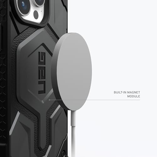 URBAN ARMOR GEAR UAG Case Compatible with iPhone 15 Pro Case 6.1" Monarch Pro Silver Built-in Magnet Compatible with MagSafe Charging Premium Rugged Military Grade Dropproof Protective Cover - Image 4