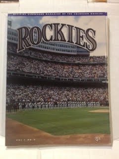 1993 Official Scorecard Magazine Of The Colorado Rockies. Volume l, No ...
