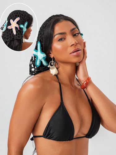 Image of ZAFUL Sarong Coverups for Women Beach Vacation Fishnet See Thru Tie Side Bathing Suit Cover Up Mini Skirt