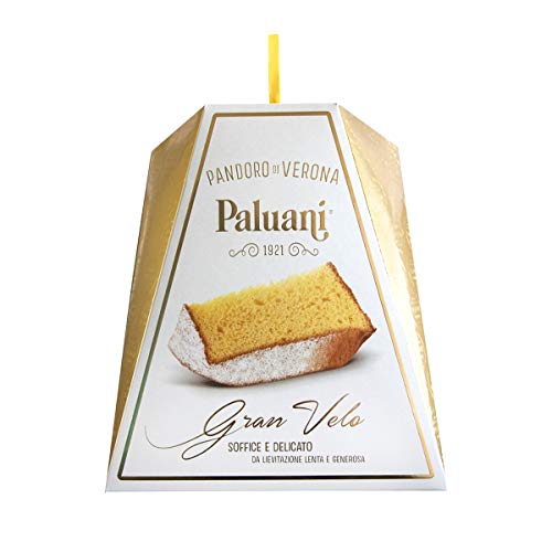 PALUANI Pandoro GranVelo, il più soffice tra i dolci natalizi, ricetta originale della tradizione, lievitazione lenta, ingredienti selezionati, uova fresche, prima qualità, pandoro natale 1000 g