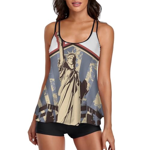 Maillot de bain tankini femme short de garçon ensemble bikini 2 pièces robe de plage