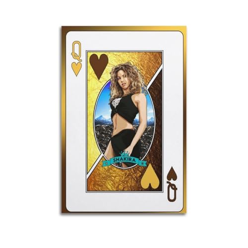 LZSDFEU Póster decorativo de Shakira Singer para pared, lienzo y arte impreso, moderno, decoración de dormitorio familiar, 20 x 30 cm
