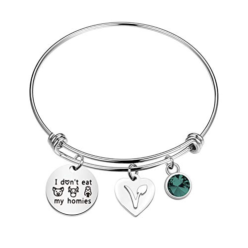 BAUNA Vegan Bracelet Vegetarian Jewelry I Don’t Eat My Homies Animal Rescue Lovers Vegetarianism Gift For Friends
