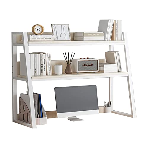 Schreibtisch-Bücherregal-Organizer – Schreibtisch-Regalständer, 2-stufiges Industrie-Leiter-Schreibtisch-Bücherregal, Schreibtisch-Bücherregal für Computertisch, multifunktionales