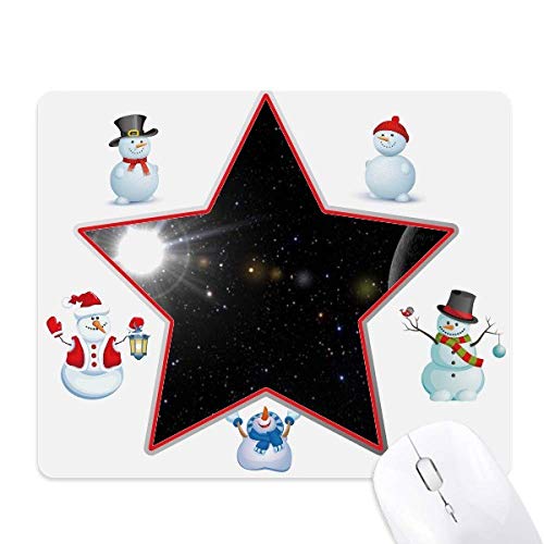 Tapis de souris étoile et bonhomme de neige aux finitions soignées