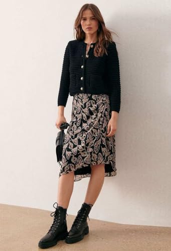 Womens Cardigan Sweaters Vintage Cable Knit Sweater Tweed Jacket Y2K Cropped Cardigan Old Money Aesthetic Clothing3