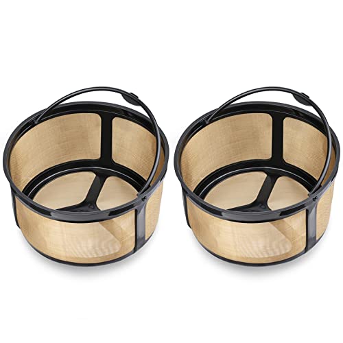 Reusable 8-12 Cup Basket Gold Mesh Coffee Filter for Keurig K-Duo...