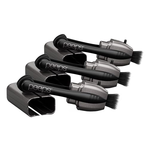 Peeps Glasses Cleaner - for Eyeglasses, Reading Glasses, and More - Lens Cleaner with Carbon Microfiber Tech - Electroplated Silver - 3 Count (Pack of 1)