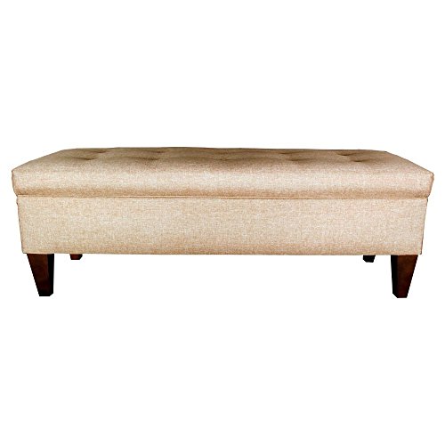 Mjl Furniture Designs Brooke Collection Button Tufted Upholstered Long Bedroom Storage Bench, Hjm08 Series, Tan #TOP5